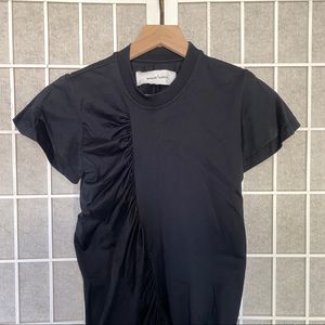 Marques Almeida smocked front navy t-shirt